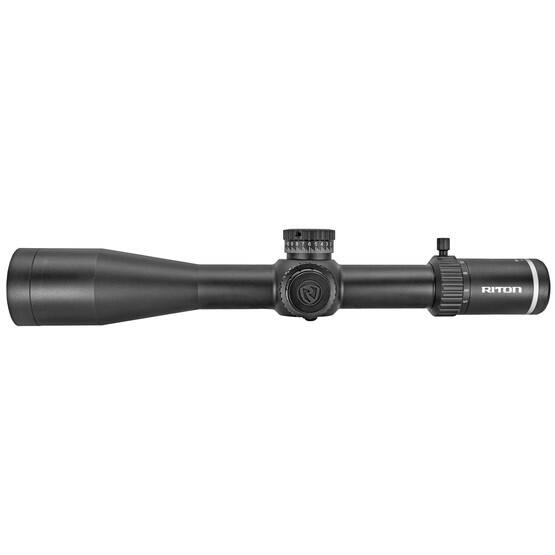 Riton X5 Conquer 5-25x50 Illuminated BAF Reticle Riflescope has a black finish